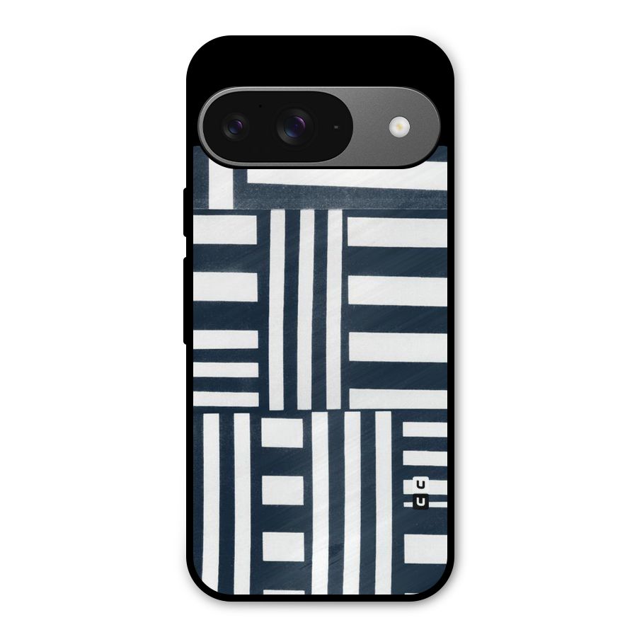 Square  Stripes Metal Back Case for Google Pixel 9