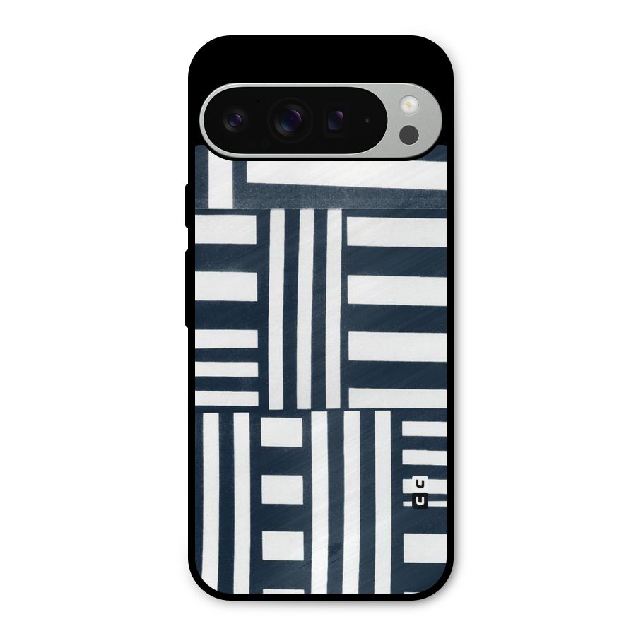 Square  Stripes Metal Back Case for Google Pixel 9 Pro XL