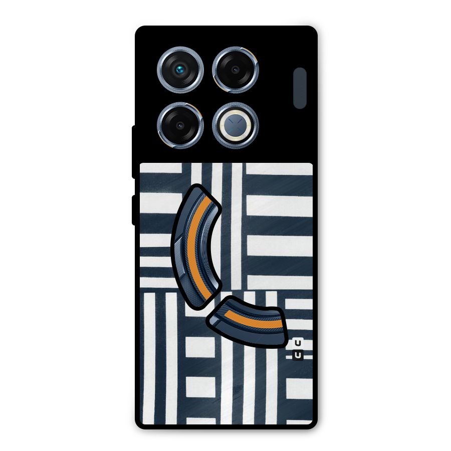Square  Stripes Metal Back Case for Infinix GT 20 Pro