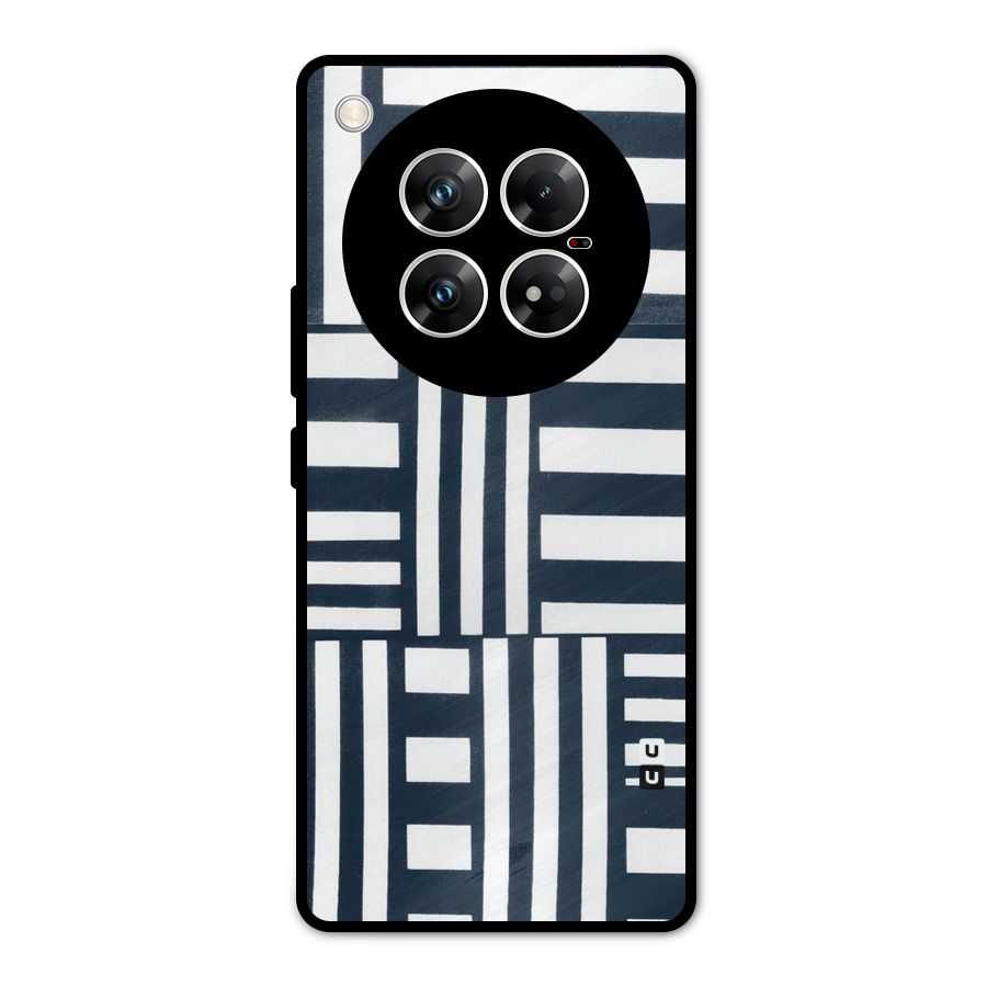 Square  Stripes Metal Back Case for Infinix Zero 40 5G