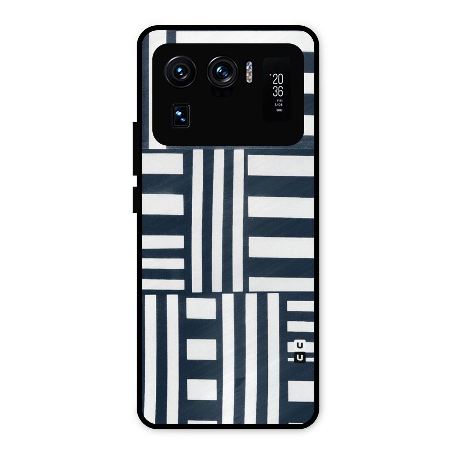 Square  Stripes Metal Back Case for Mi 11 Ultra