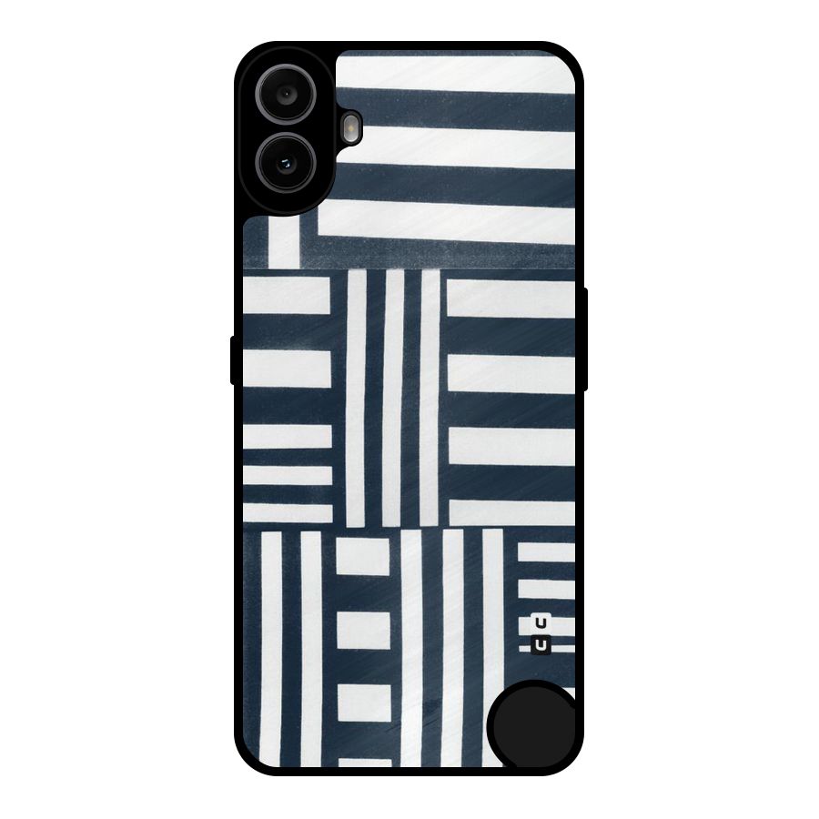 Square  Stripes Metal Back Case for Nothing CMF Phone 1