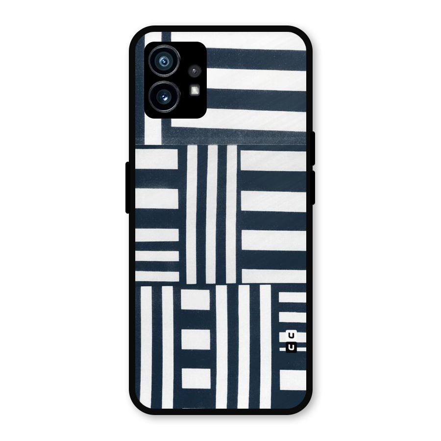 Square  Stripes Metal Back Case for Nothing Phone 1