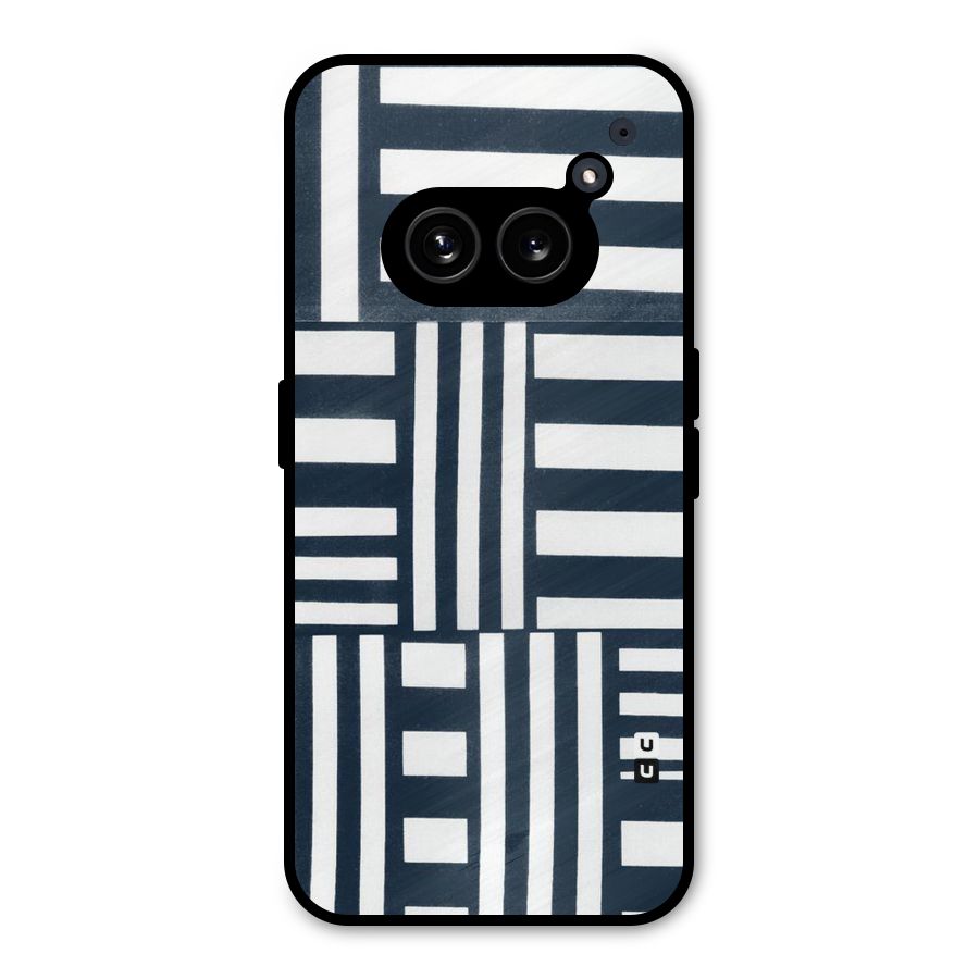 Square  Stripes Metal Back Case for Nothing Phone 2a Plus