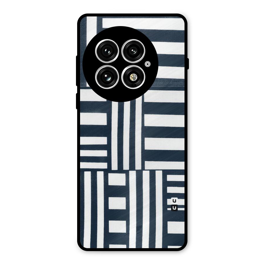 Square  Stripes Metal Back Case for OnePlus 13