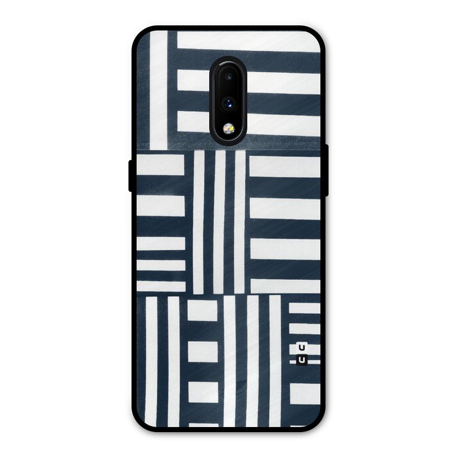 Square  Stripes Metal Back Case for OnePlus 7