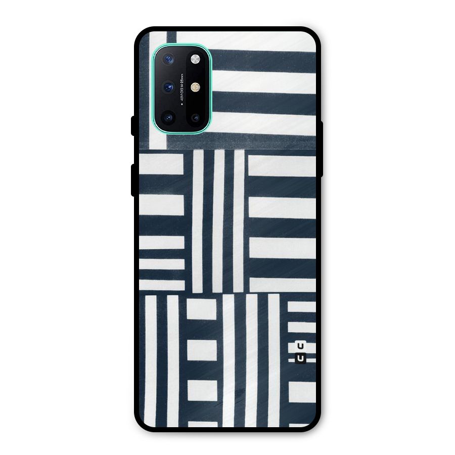 Square  Stripes Metal Back Case for OnePlus 8T