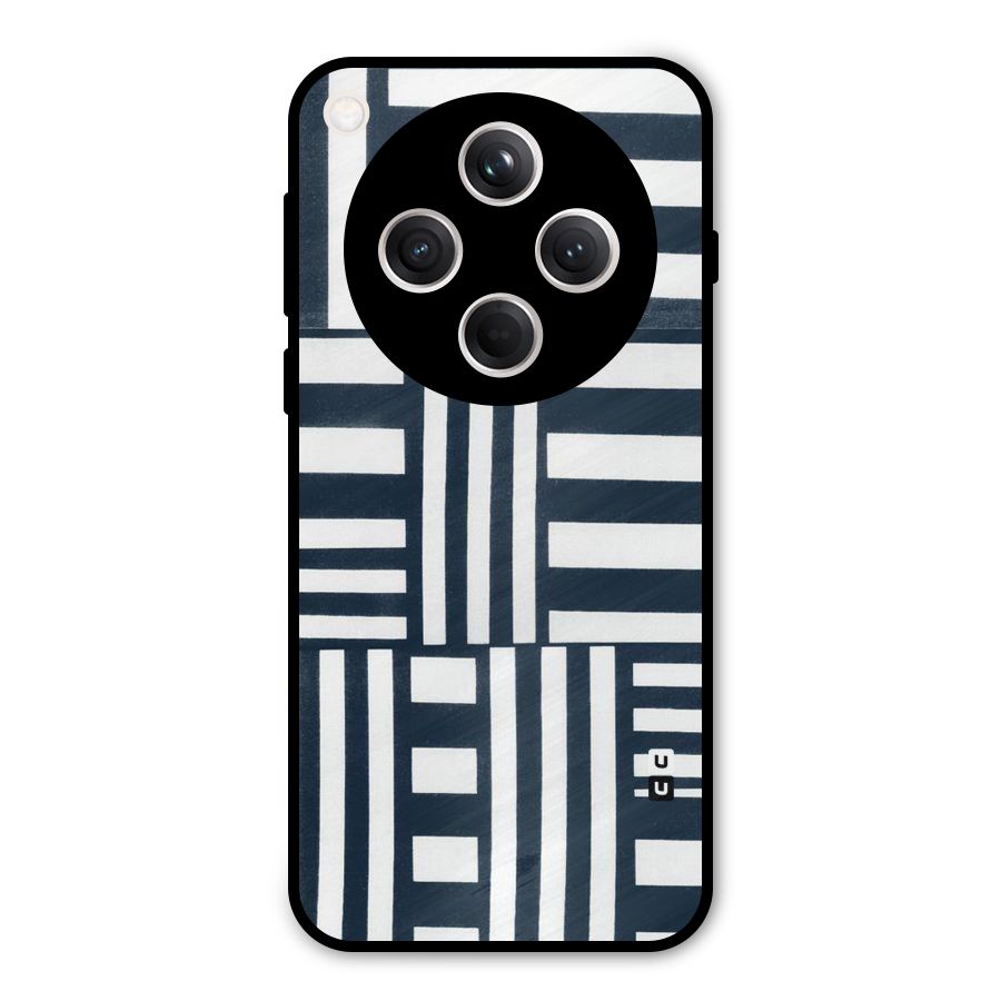 Square  Stripes Metal Back Case for Oppo Find X8