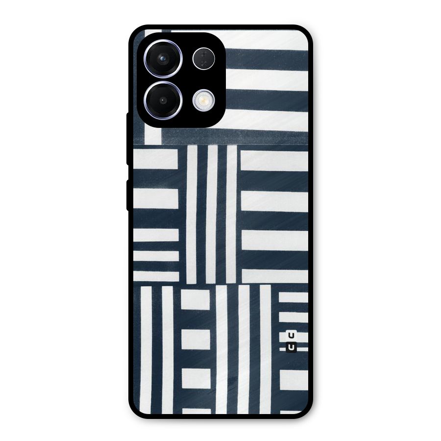 Square  Stripes Metal Back Case for Oppo K13