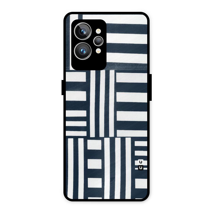 Square  Stripes Metal Back Case for Realme GT2 Pro