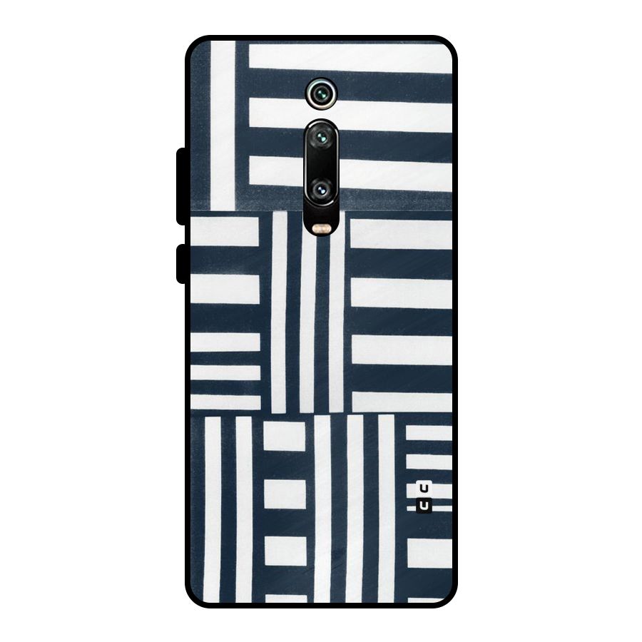 Square  Stripes Metal Back Case for Redmi K20