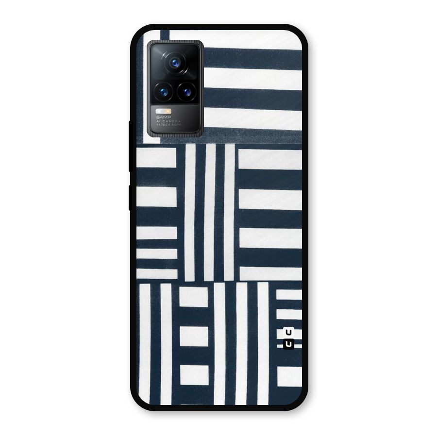 Square  Stripes Metal Back Case for Vivo Y73