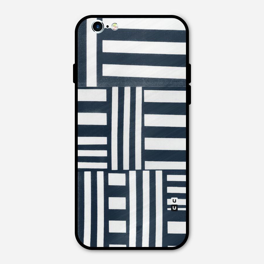 Square  Stripes Metal Back Case for iPhone 6 6s