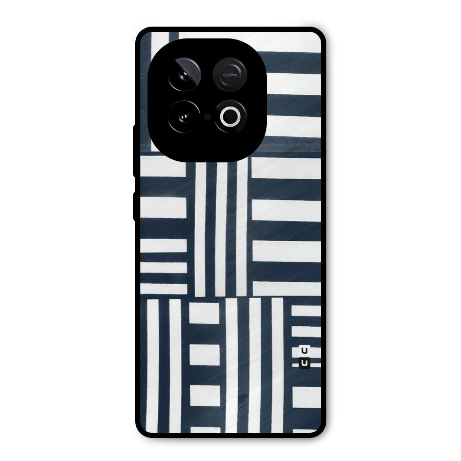 Square  Stripes Metal Back Case for iQOO Neo 10