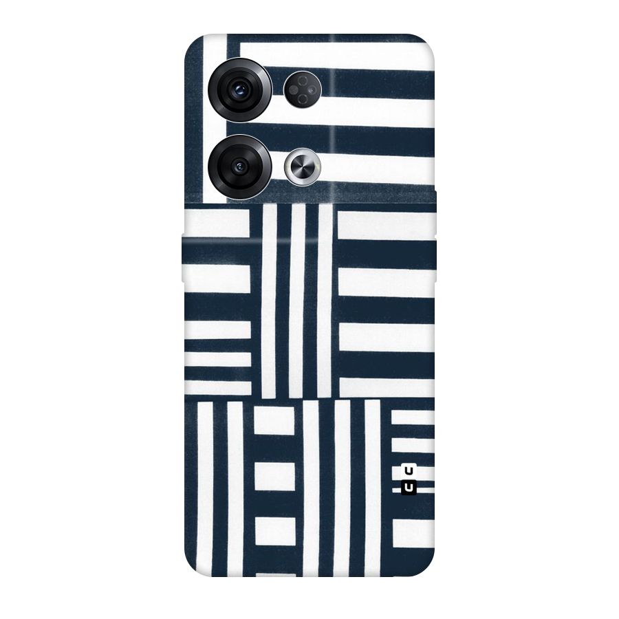 Square  Stripes Original Polycarbonate Back Case for Oppo Reno8 Pro 5G