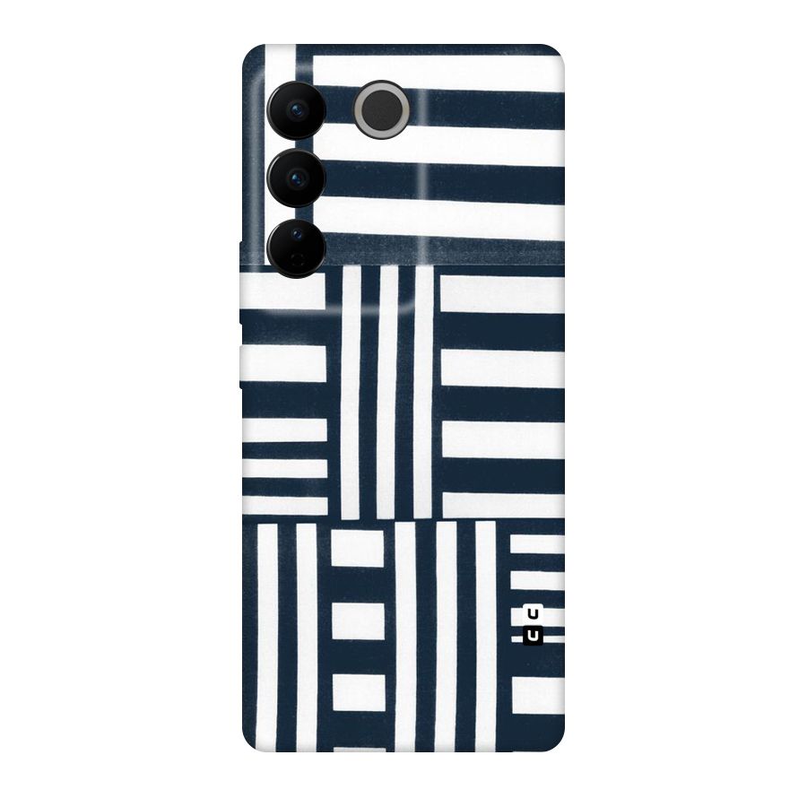 Square  Stripes Original Polycarbonate Back Case for Vivo V27