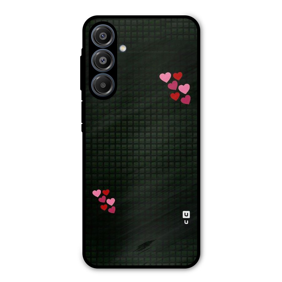 Square and Hearts Metal Back Case for Galaxy A16 5G