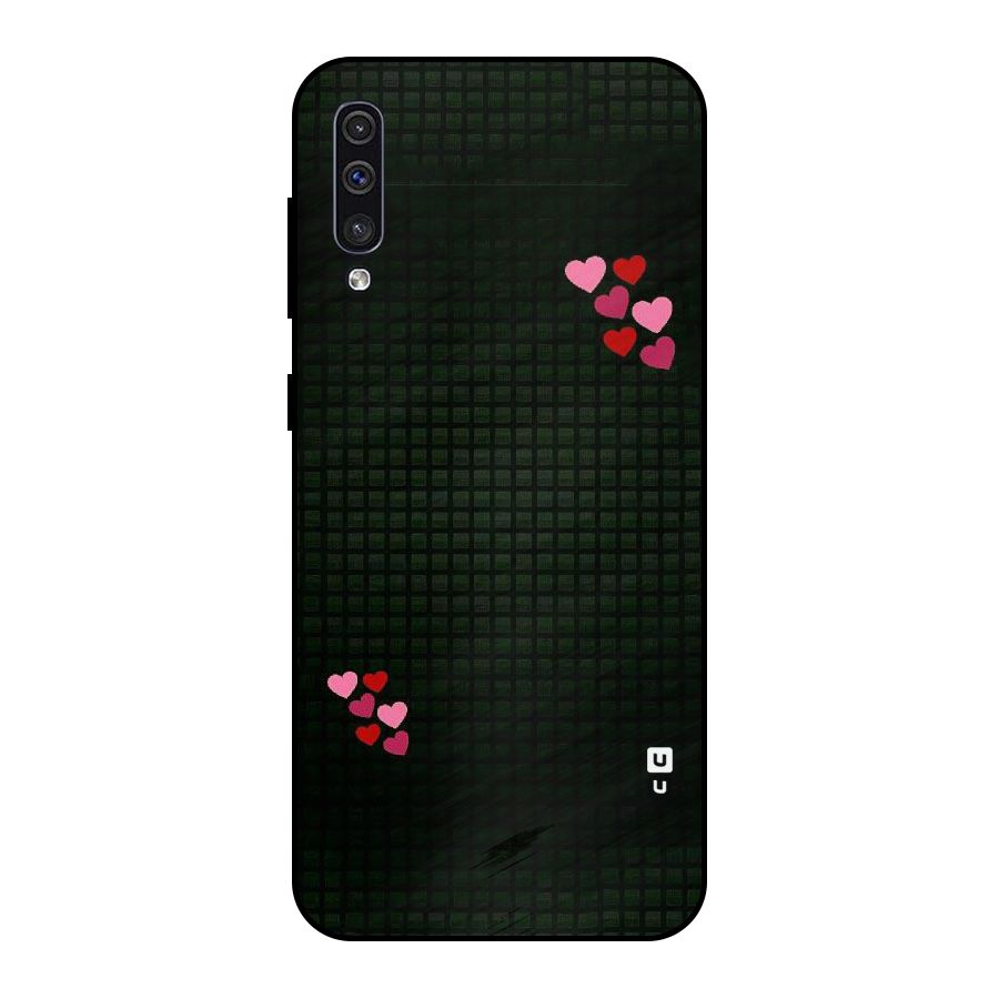 Square and Hearts Metal Back Case for Galaxy A30s
