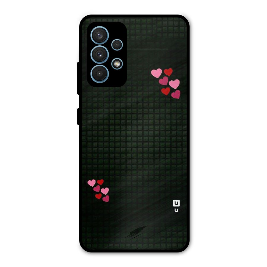 Square and Hearts Metal Back Case for Galaxy A32