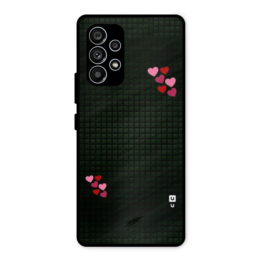 Square and Hearts Metal Back Case for Galaxy A53 5G