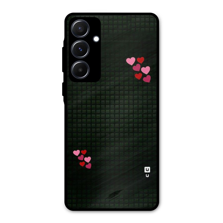 Square and Hearts Metal Back Case for Galaxy A55
