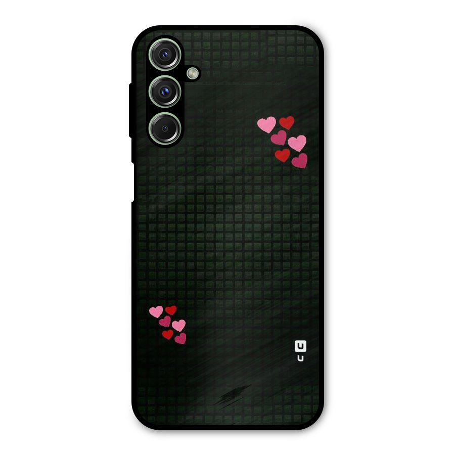 Square and Hearts Metal Back Case for Galaxy F34