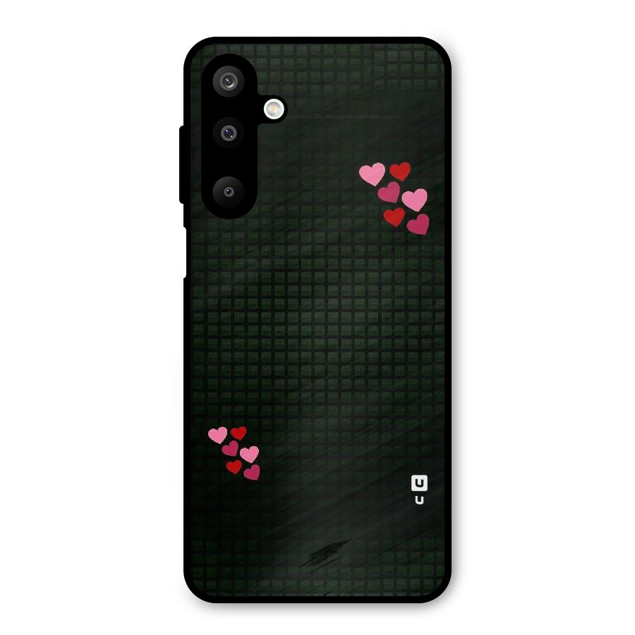 Square and Hearts Metal Back Case for Galaxy M16