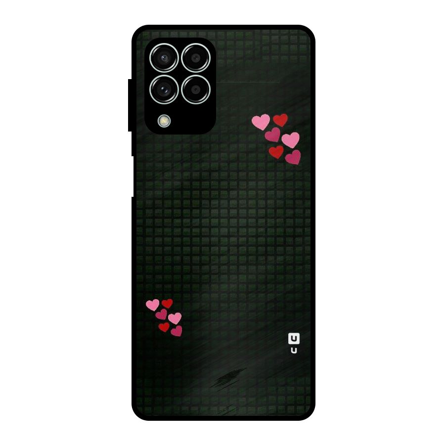 Square and Hearts Metal Back Case for Galaxy M33