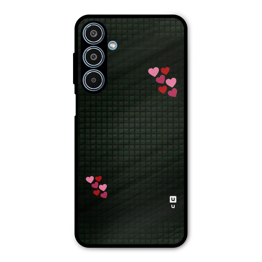 Square and Hearts Metal Back Case for Galaxy M35