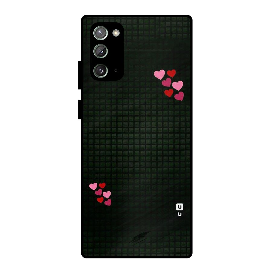 Square and Hearts Metal Back Case for Galaxy Note 20