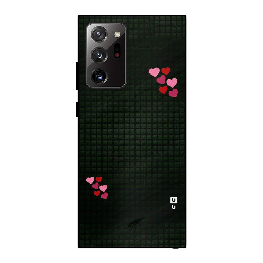 Square and Hearts Metal Back Case for Galaxy Note 20 Ultra