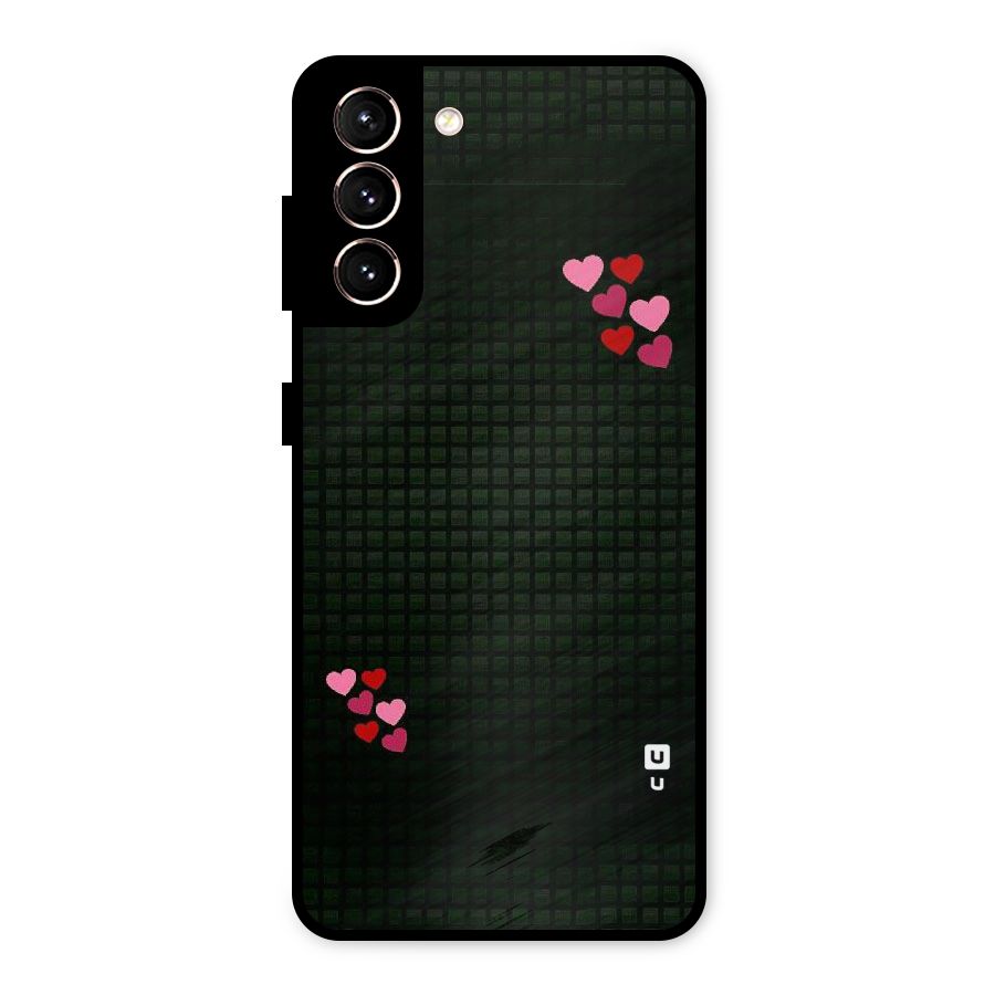 Square and Hearts Metal Back Case for Galaxy S21 5G