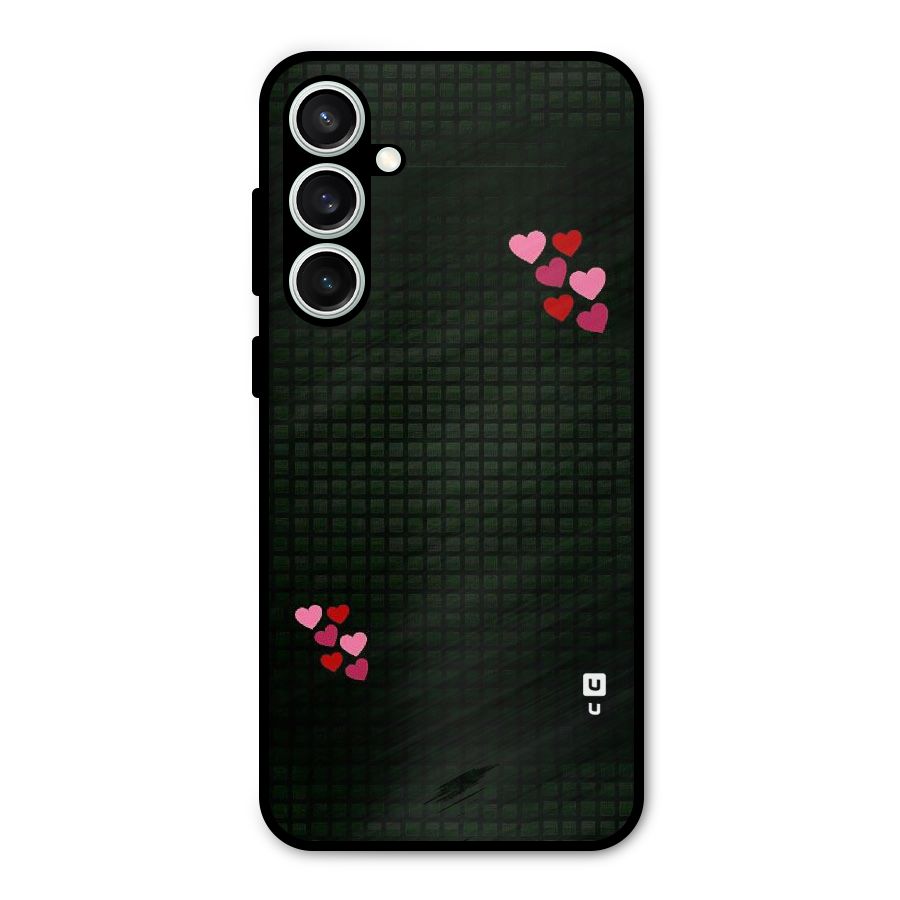 Square and Hearts Metal Back Case for Galaxy S23 FE