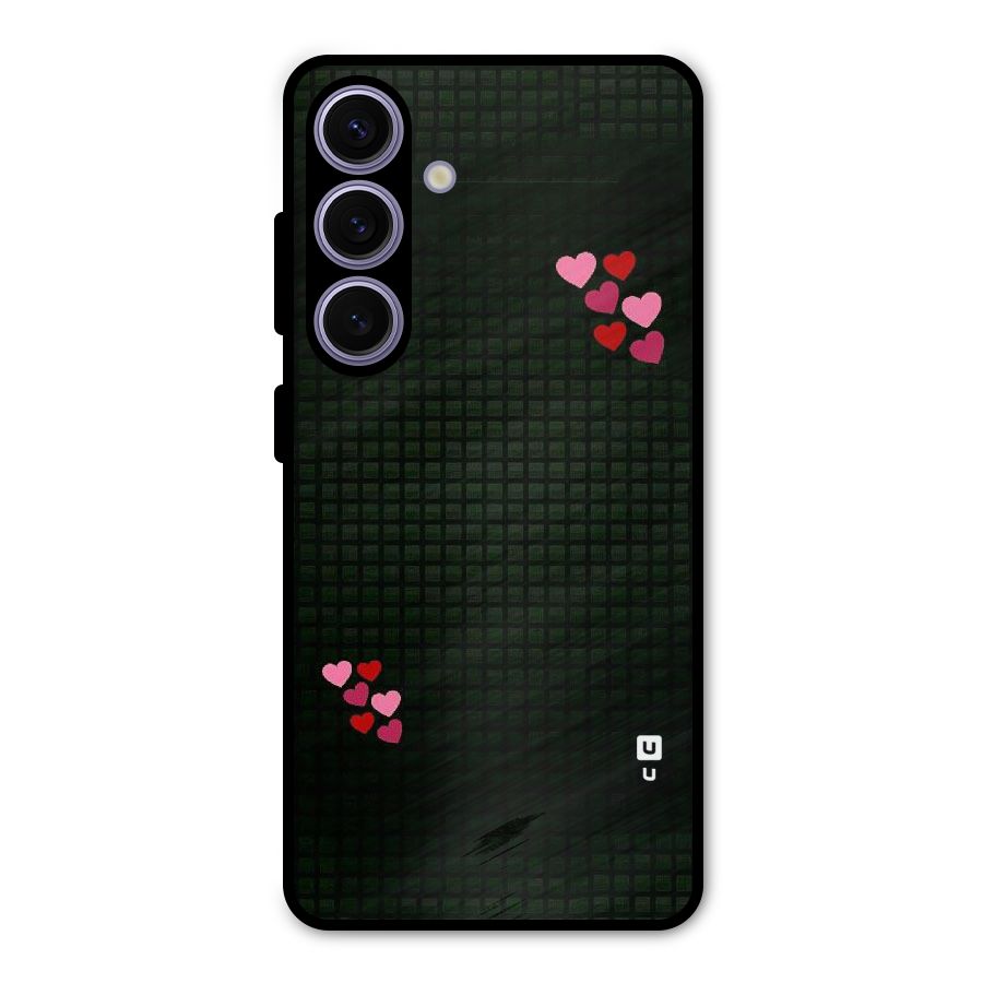 Square and Hearts Metal Back Case for Galaxy S24