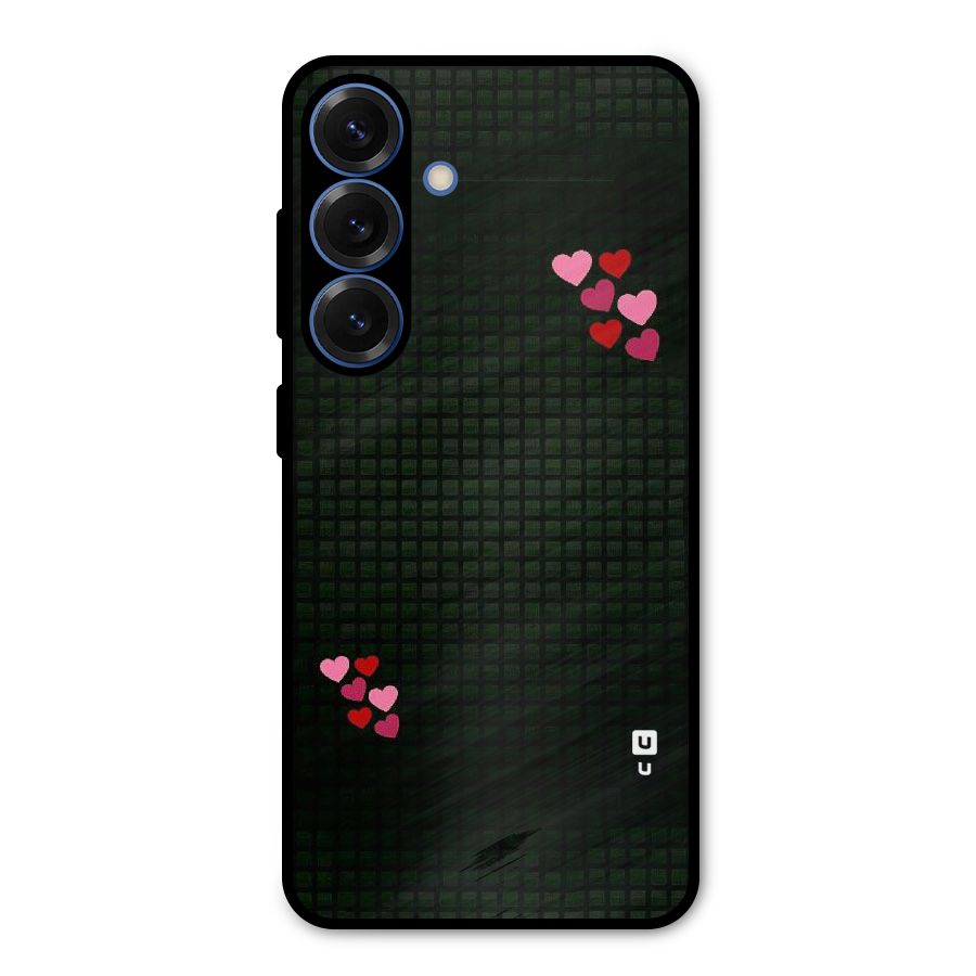 Square and Hearts Metal Back Case for Galaxy S25