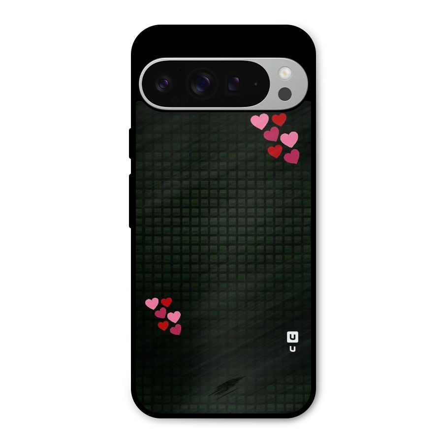Square and Hearts Metal Back Case for Google Pixel 9 Pro XL