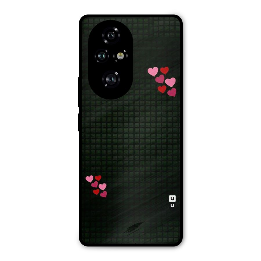 Square and Hearts Metal Back Case for Honor 200 Pro