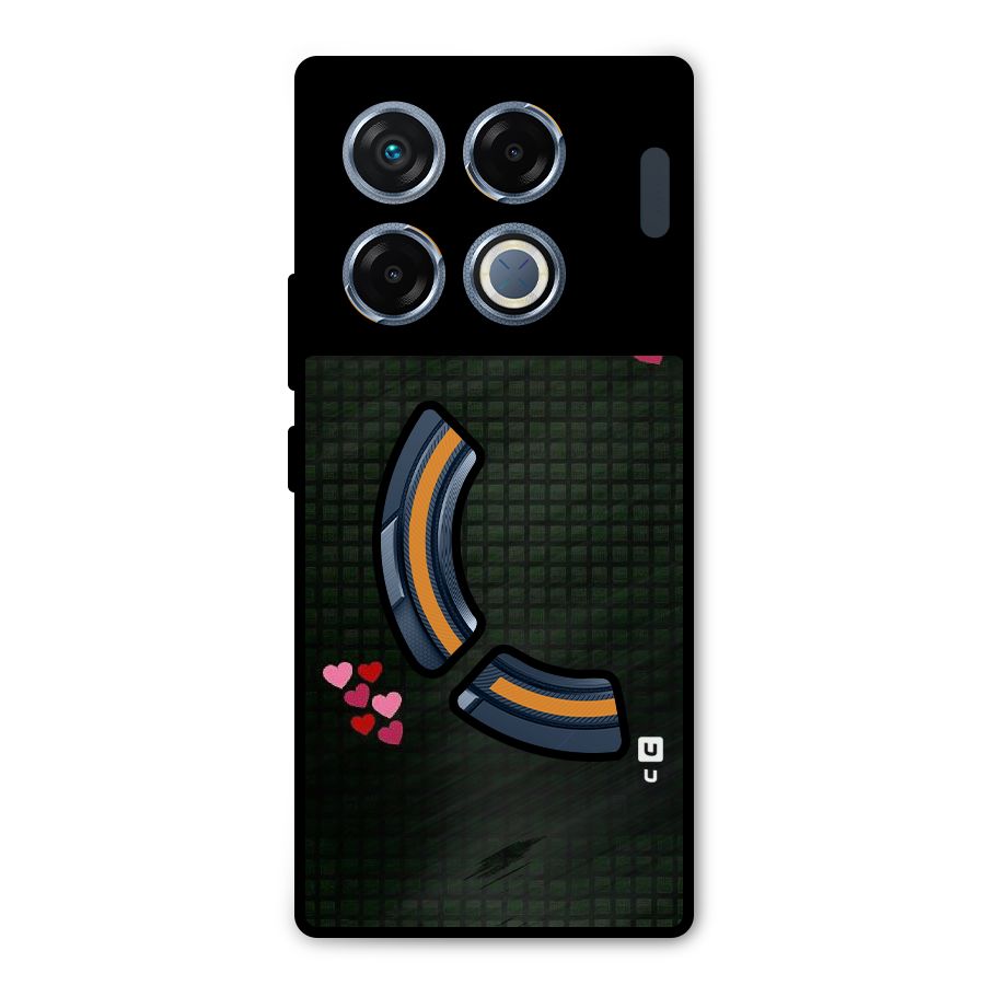 Square and Hearts Metal Back Case for Infinix GT 20 Pro