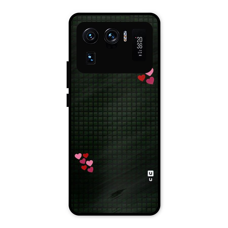 Square and Hearts Metal Back Case for Mi 11 Ultra