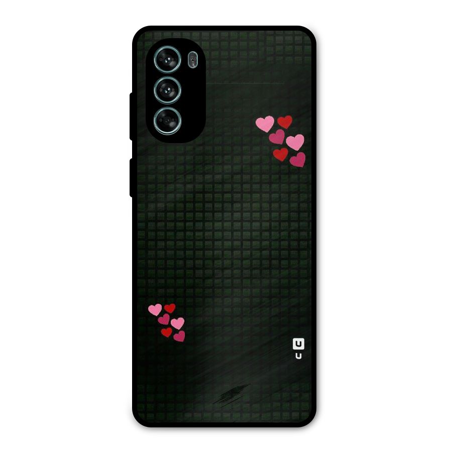 Square and Hearts Metal Back Case for Moto G62
