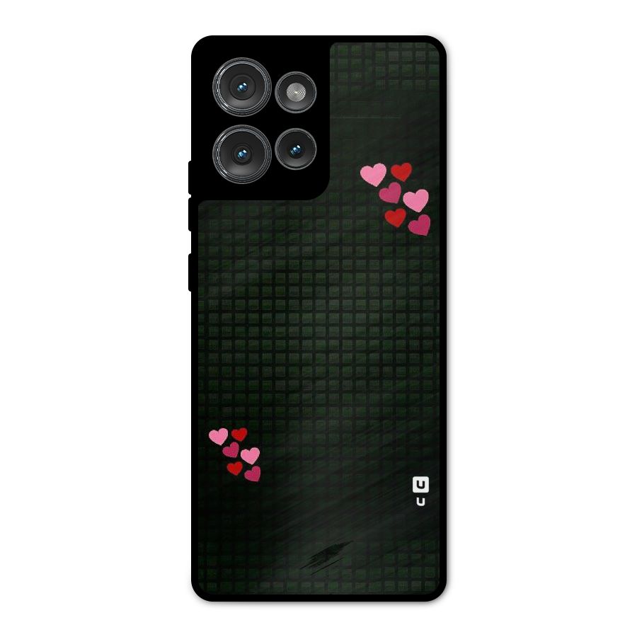 Square and Hearts Metal Back Case for Motorola Edge 50