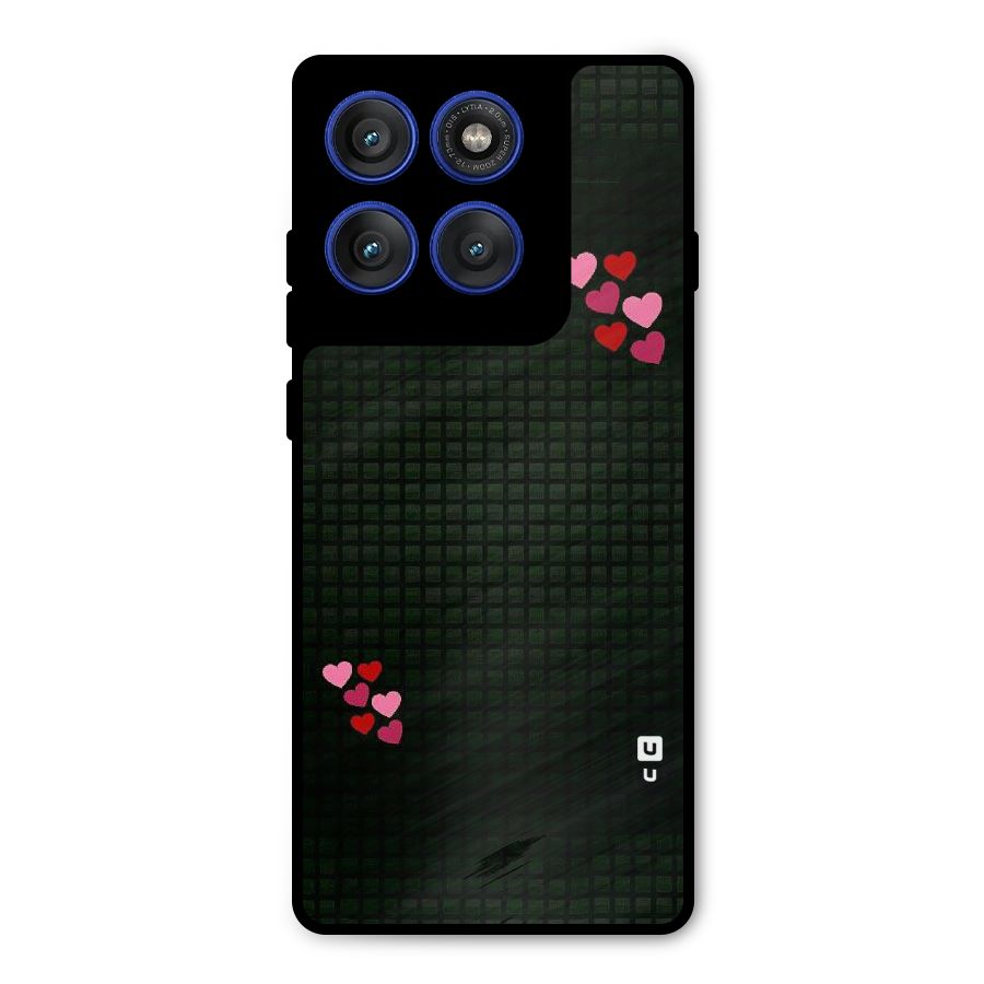 Square and Hearts Metal Back Case for Motorola Edge 60 Pro