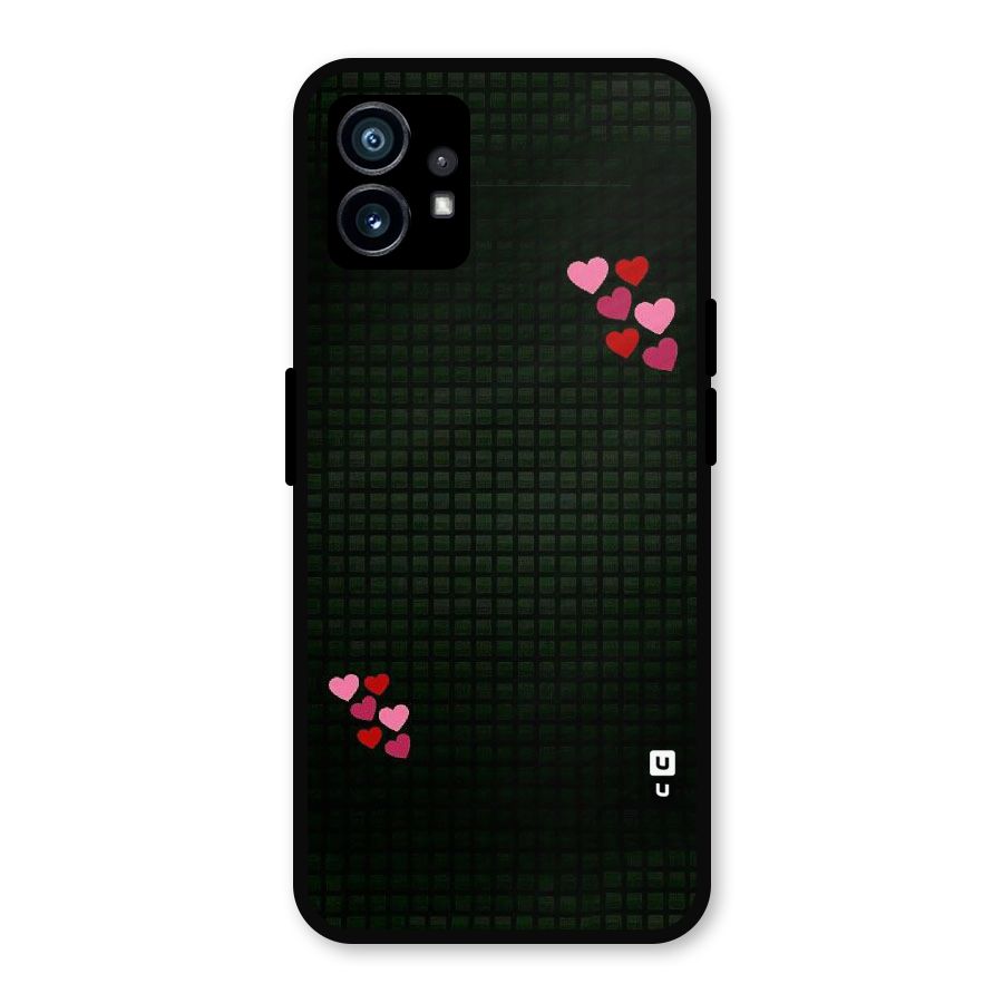 Square and Hearts Metal Back Case for Nothing Phone 1