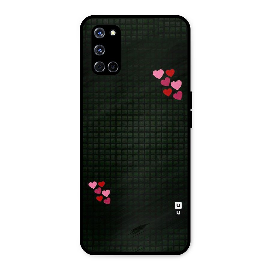 Square and Hearts Metal Back Case for Oppo A52