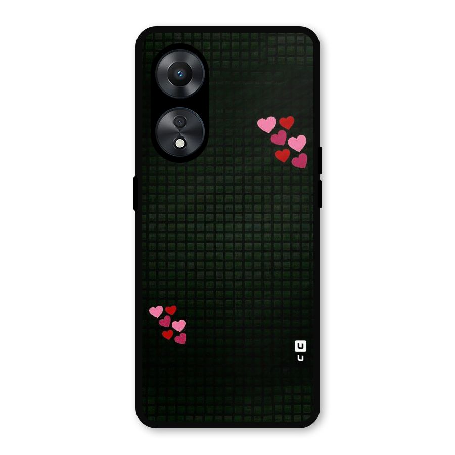 Square and Hearts Metal Back Case for Oppo A78