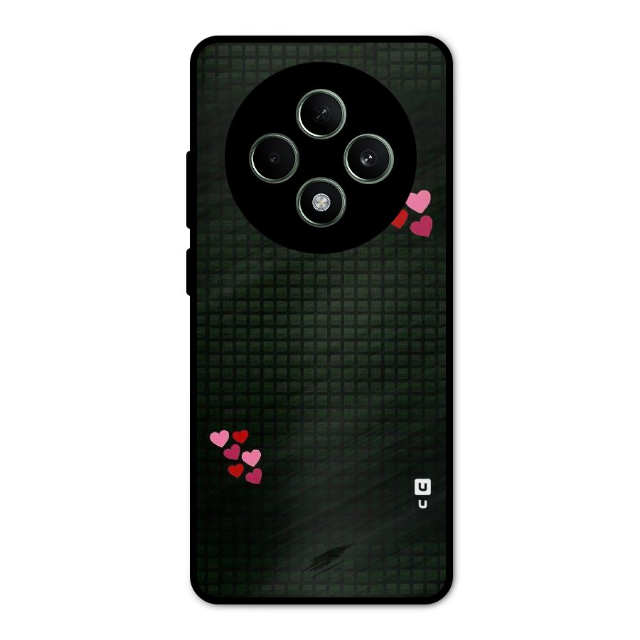 Square and Hearts Metal Back Case for Oppo F27