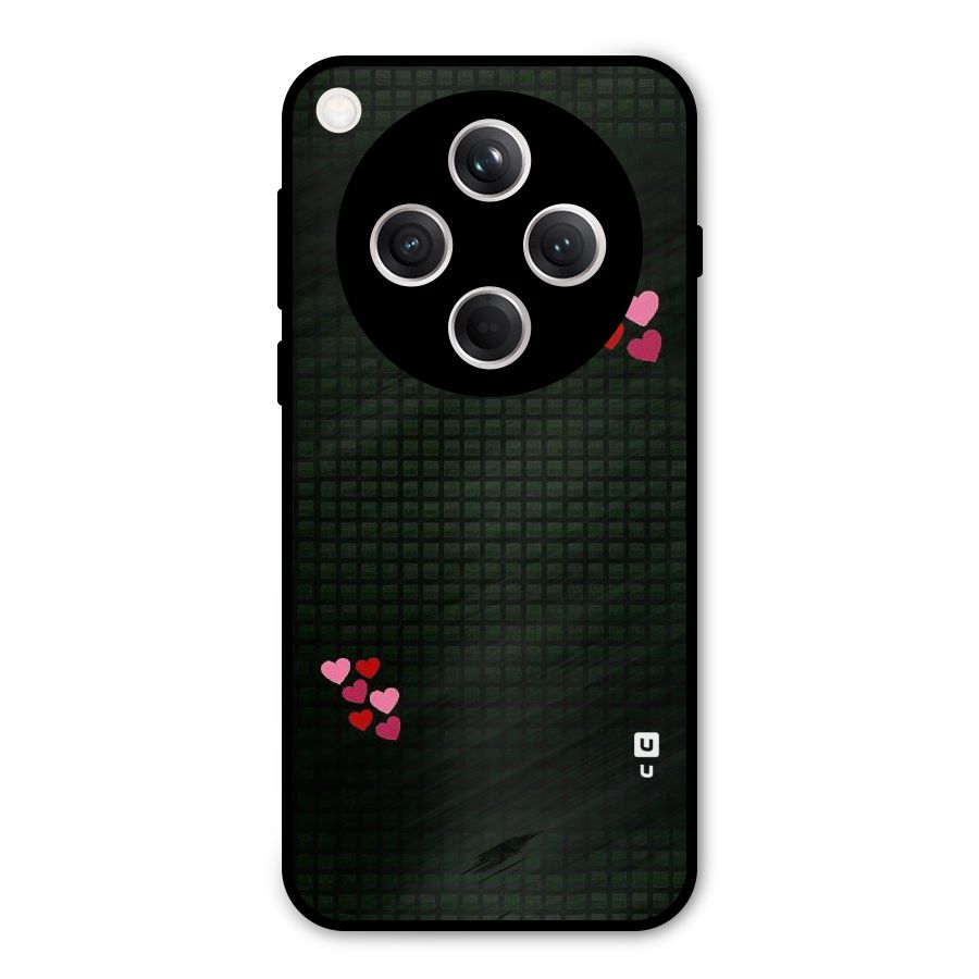 Square and Hearts Metal Back Case for Oppo Find X8