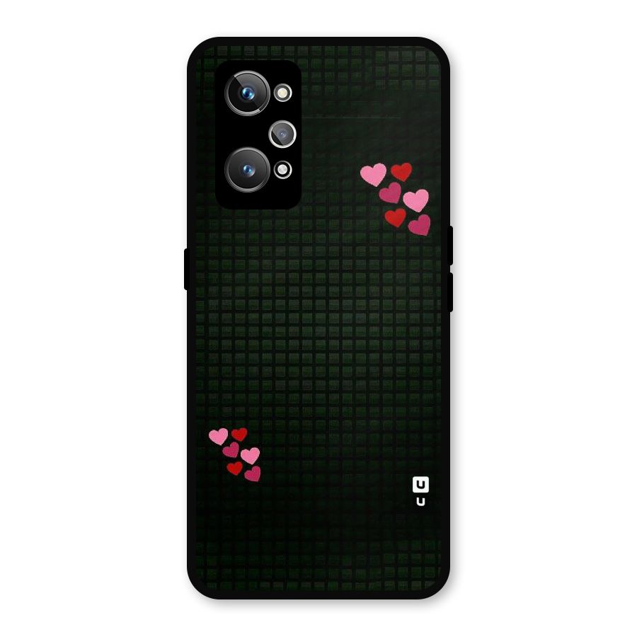 Square and Hearts Metal Back Case for Realme GT Neo 3T