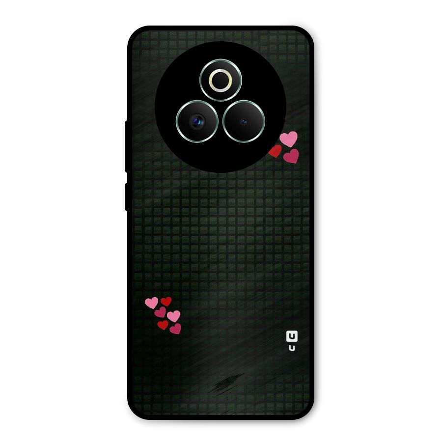 Square and Hearts Metal Back Case for Realme P3 Pro
