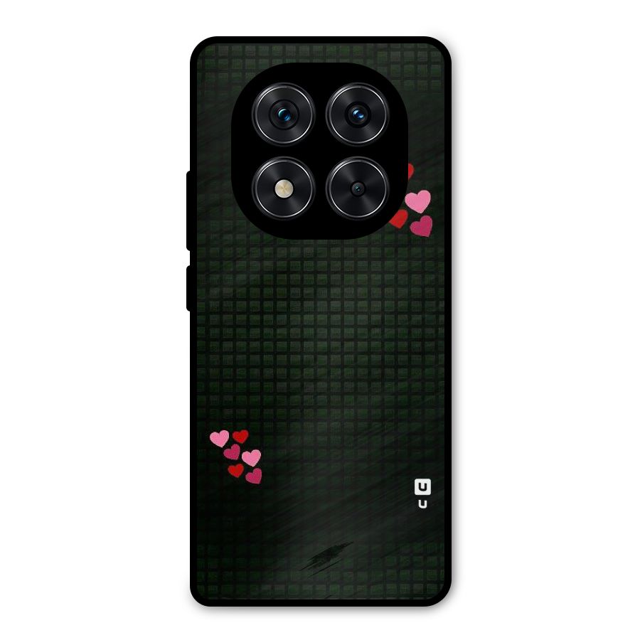 Square and Hearts Metal Back Case for Redmi Note 14 Pro 5G